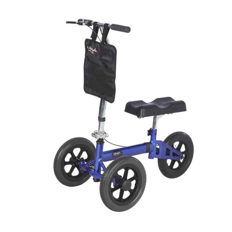 Lifestyle Mobility Aids Lightweight Folding Knee Walker with XL 12" Wheels - Senior.com Knee Walkers